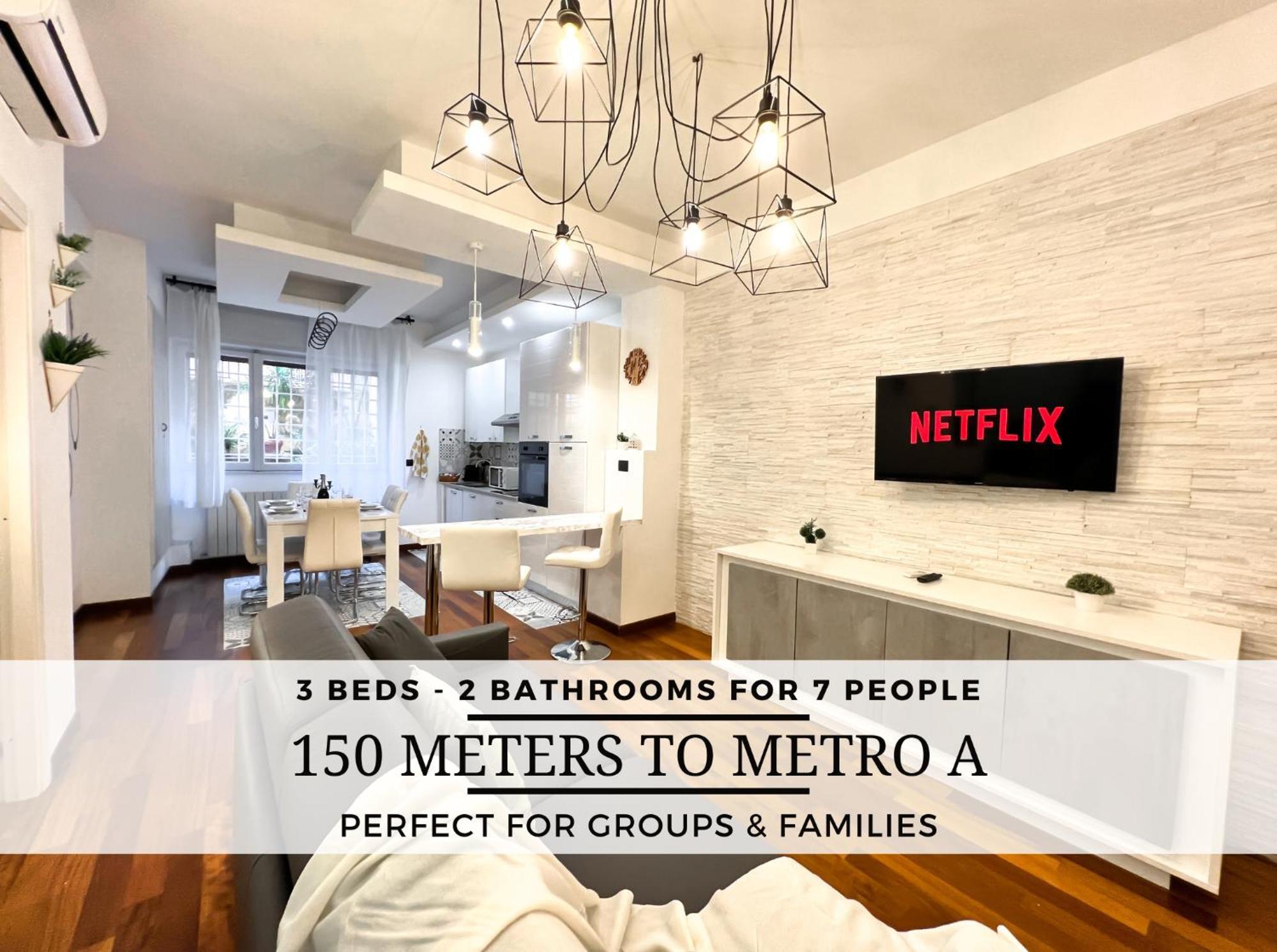 Unique House - 3 Bedrooms & 2 Bathrooms With 4 Beds - 100 Meters To The Metro A Roma Exterior foto